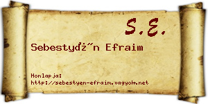 Sebestyén Efraim névjegykártya